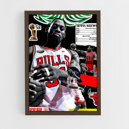 ap-dennis rodman-2 cadre Bois foncé