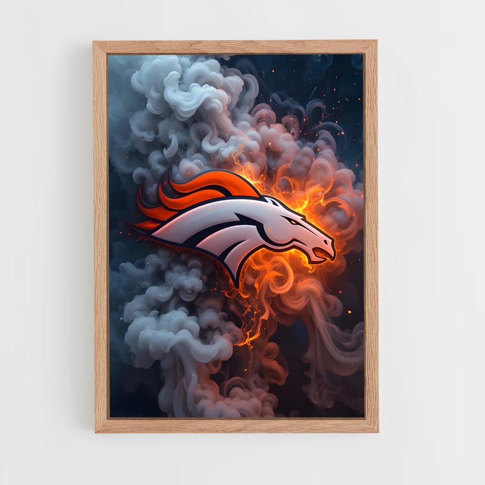 ap-denver broncos-1 cadre Bois clair