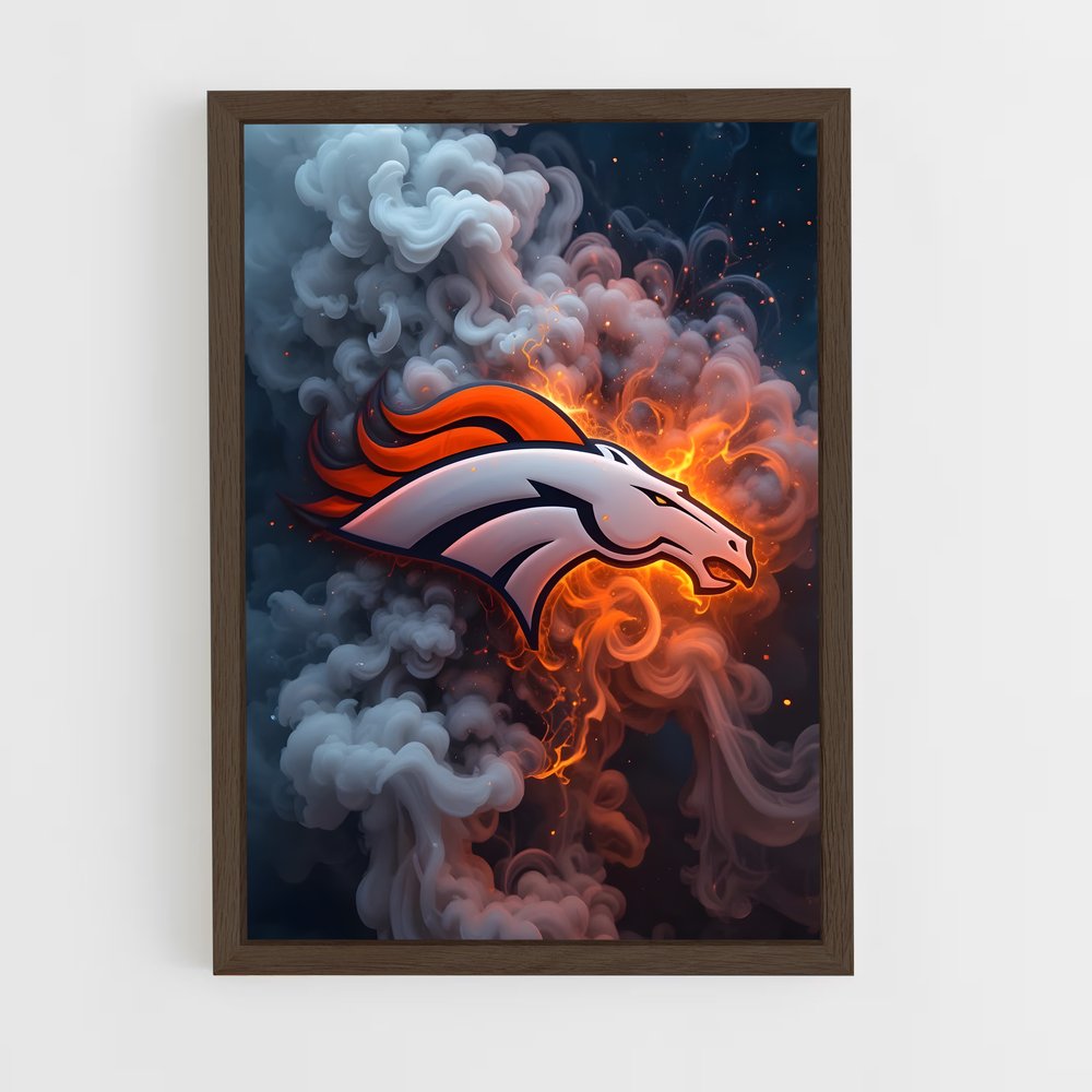 ap-denver broncos-1 cadre Bois foncé