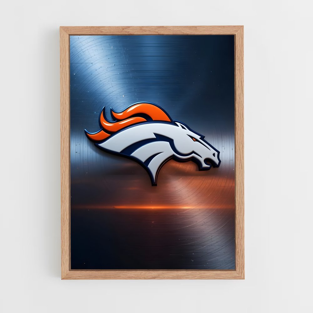 ap-denver broncos-3 cadre Bois clair