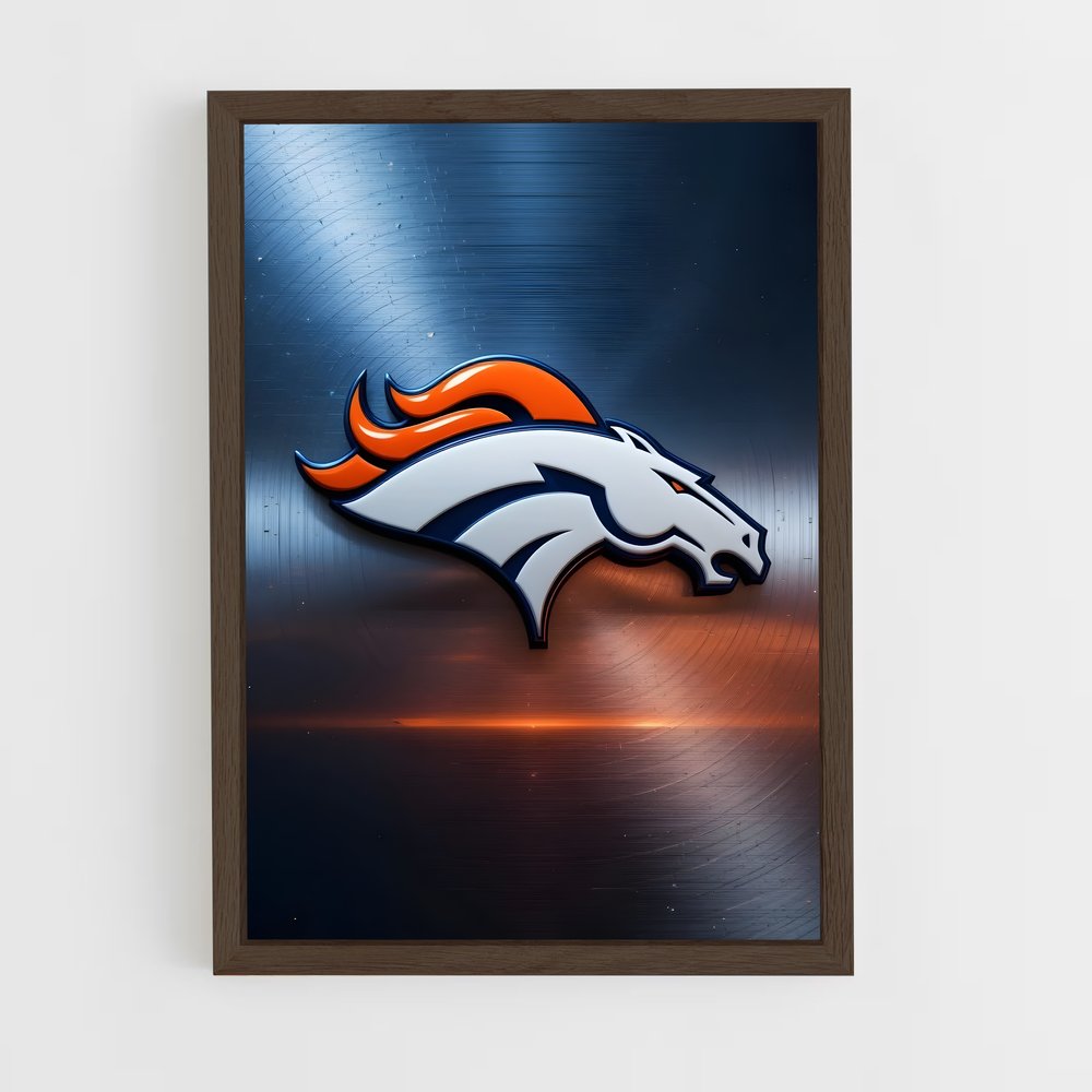 ap-denver broncos-3 cadre Bois foncé