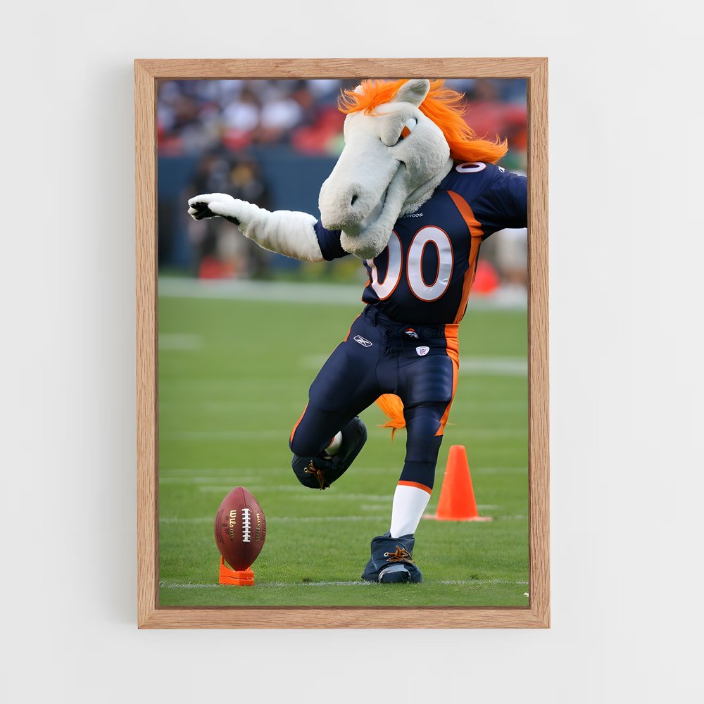 ap-denver broncos-4 cadre Bois clair