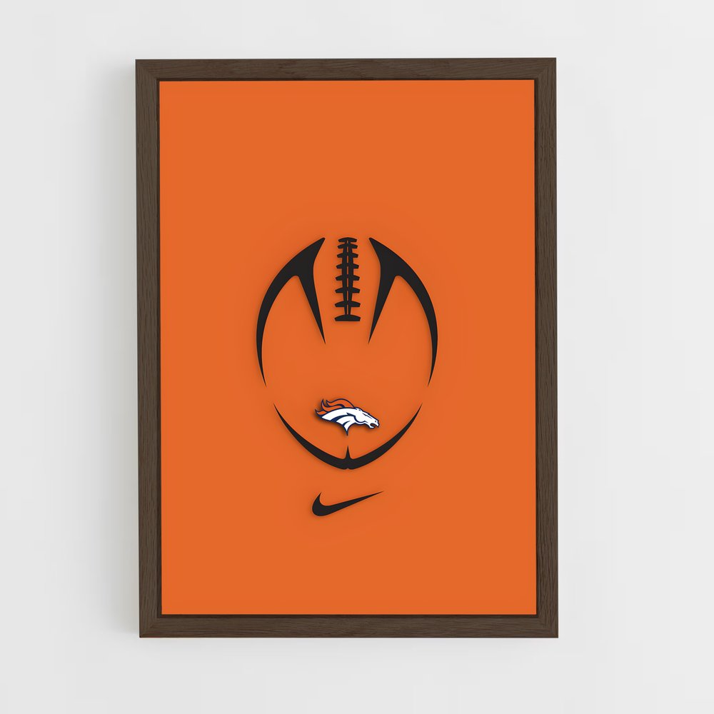 ap-denver broncos-5 cadre Bois foncé
