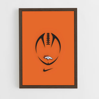 ap-denver broncos-5 cadre Bois foncé