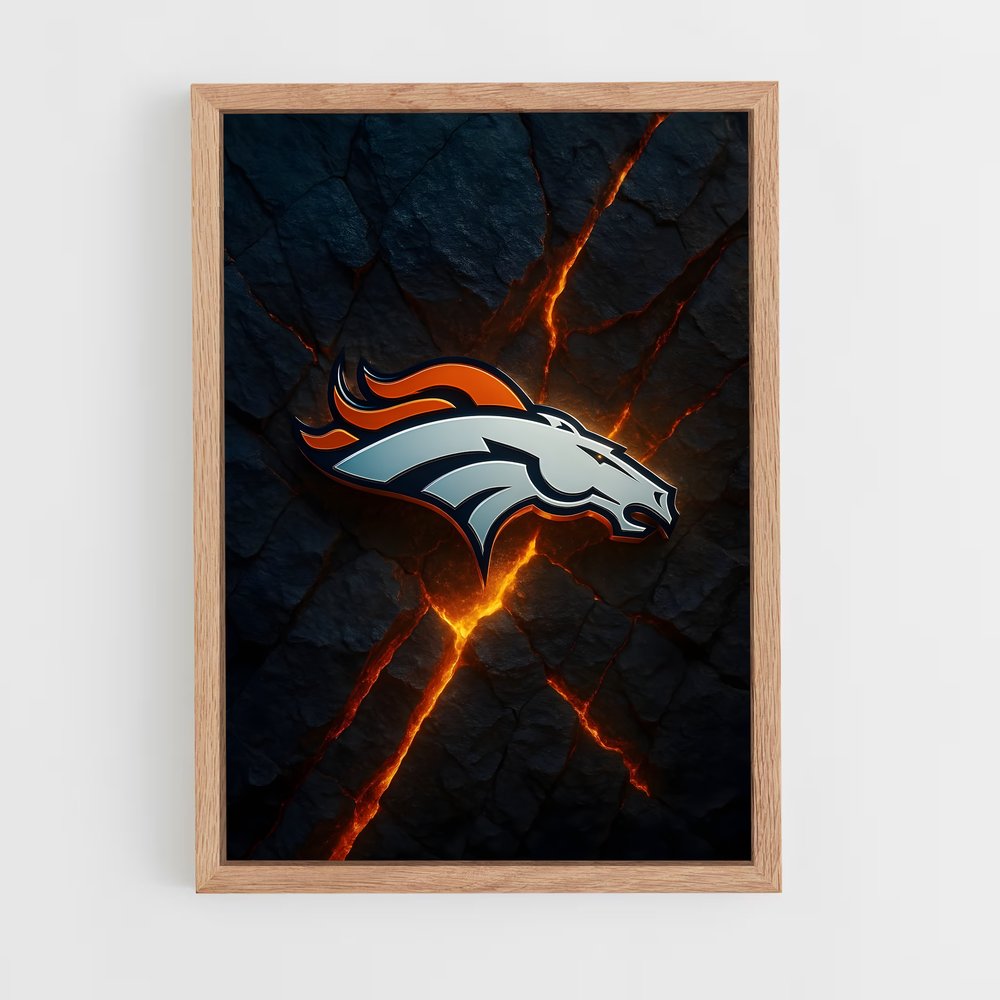 ap-denver broncos-6 cadre Bois clair