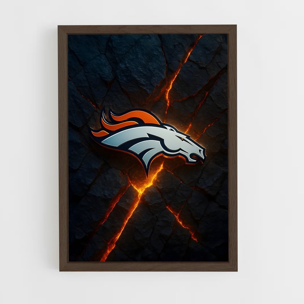 ap-denver broncos-6 cadre Bois foncé