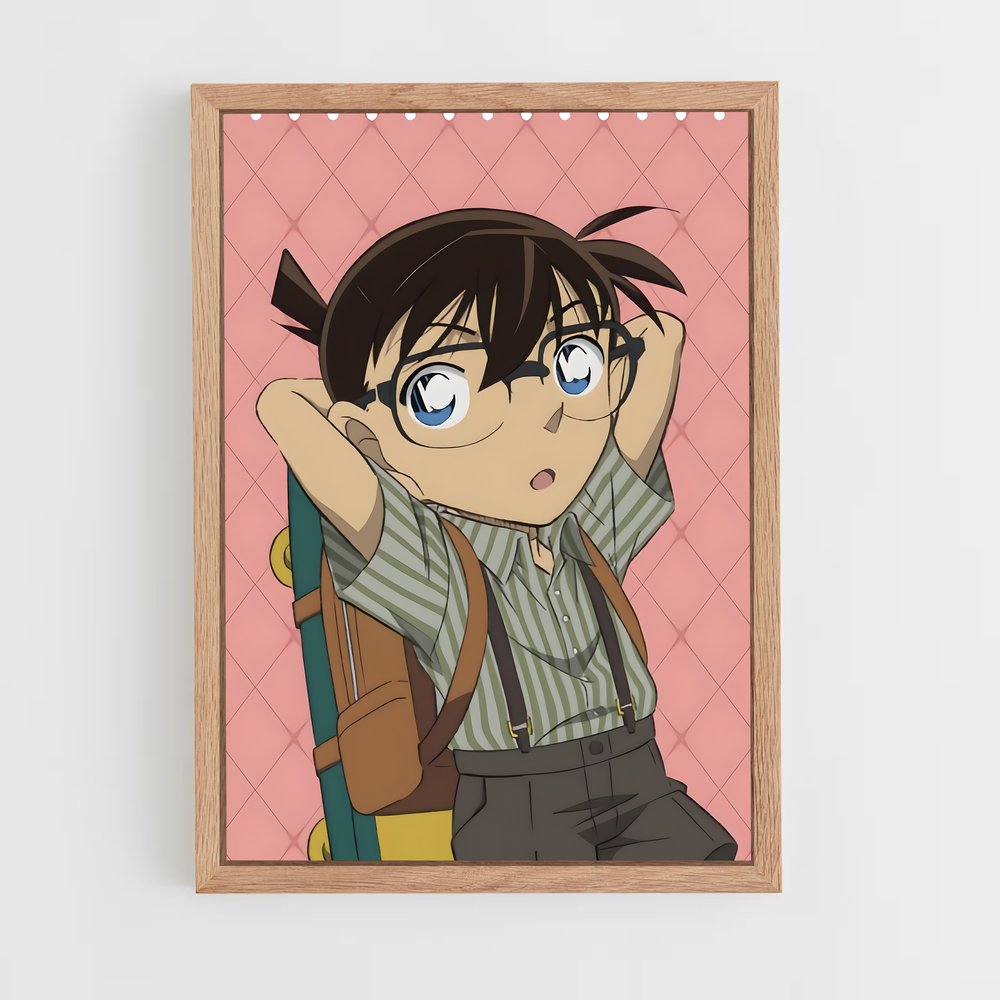 ap-detective conan-2 cadre Bois clair