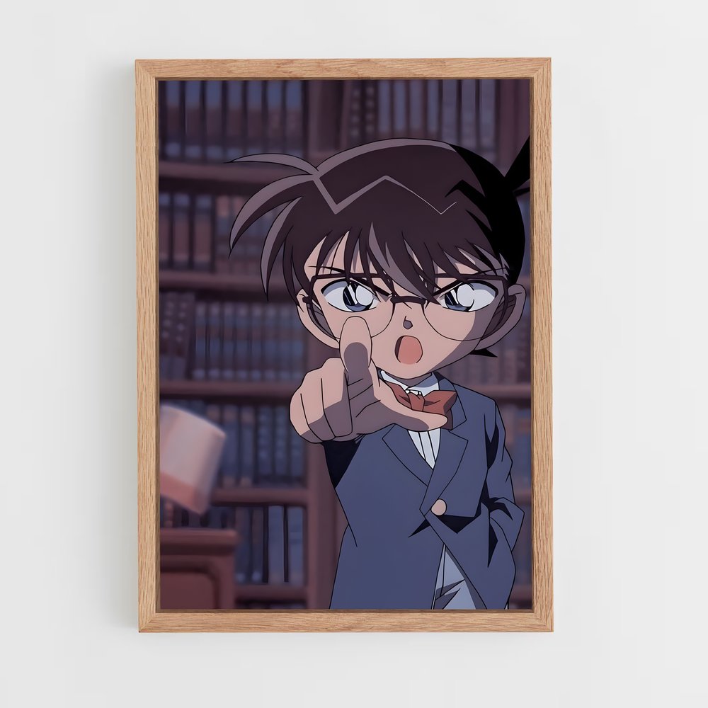ap-detective conan-6 cadre Bois clair