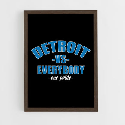 ap-detroit lions-2 cadre Bois foncé