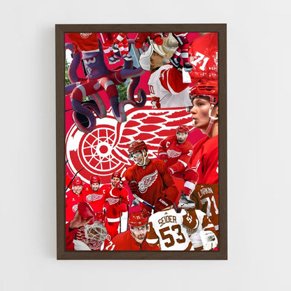 ap-detroit red wings-3 cadre Bois foncé