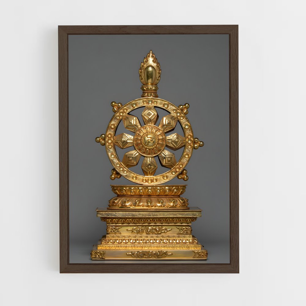 ap-dharma wheel-2 cadre Bois foncé