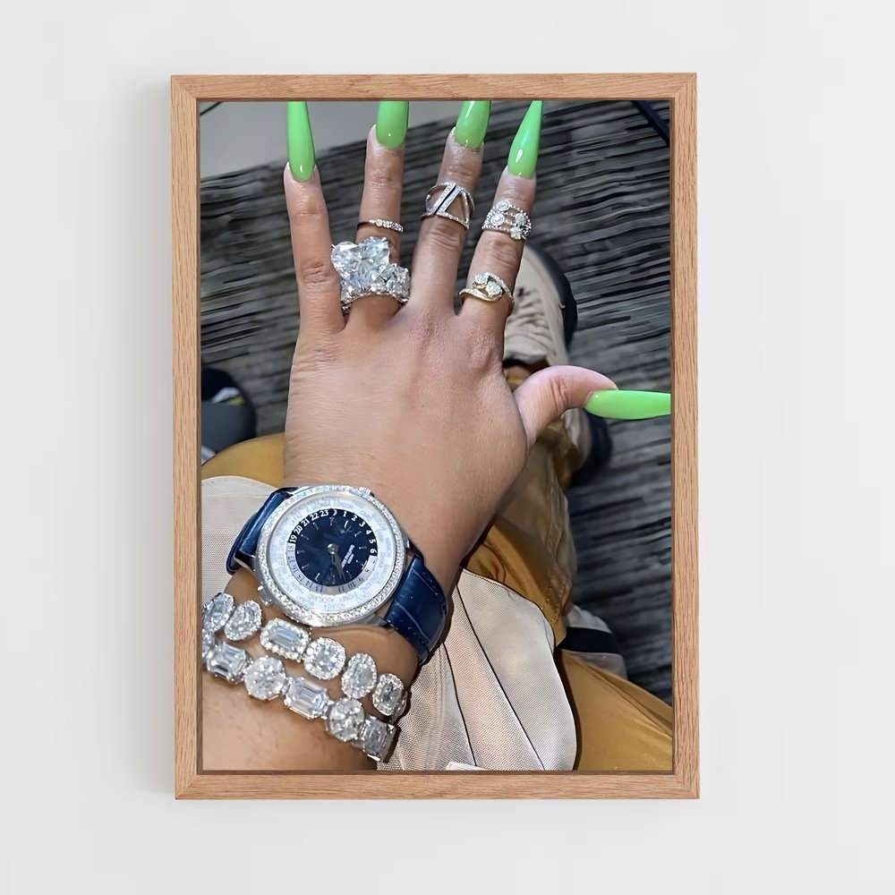 ap-diamond hands-3 cadre Bois clair