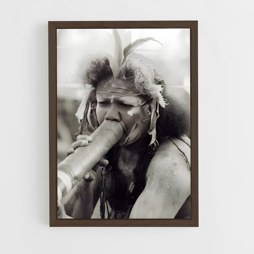 ap-didgeridoo-4 cadre Bois foncé