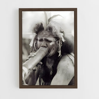 ap-didgeridoo-4 cadre Bois foncé