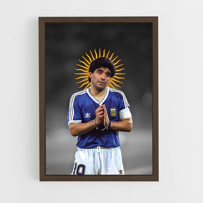 ap-diego maradona-8 cadre Bois foncé