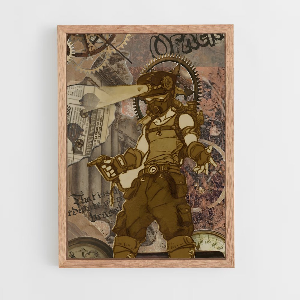 ap-dieselpunk-5 cadre Bois clair