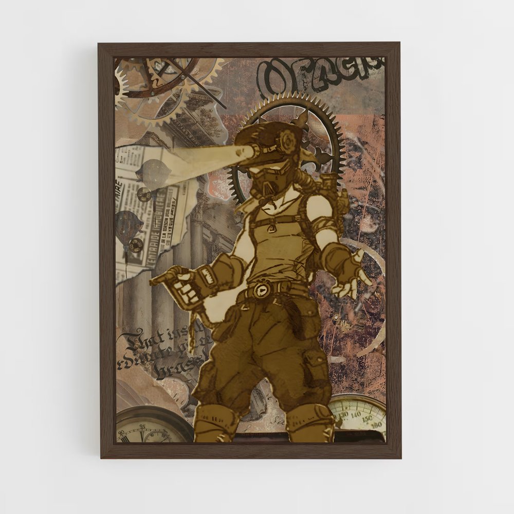 ap-dieselpunk-5 cadre Bois foncé