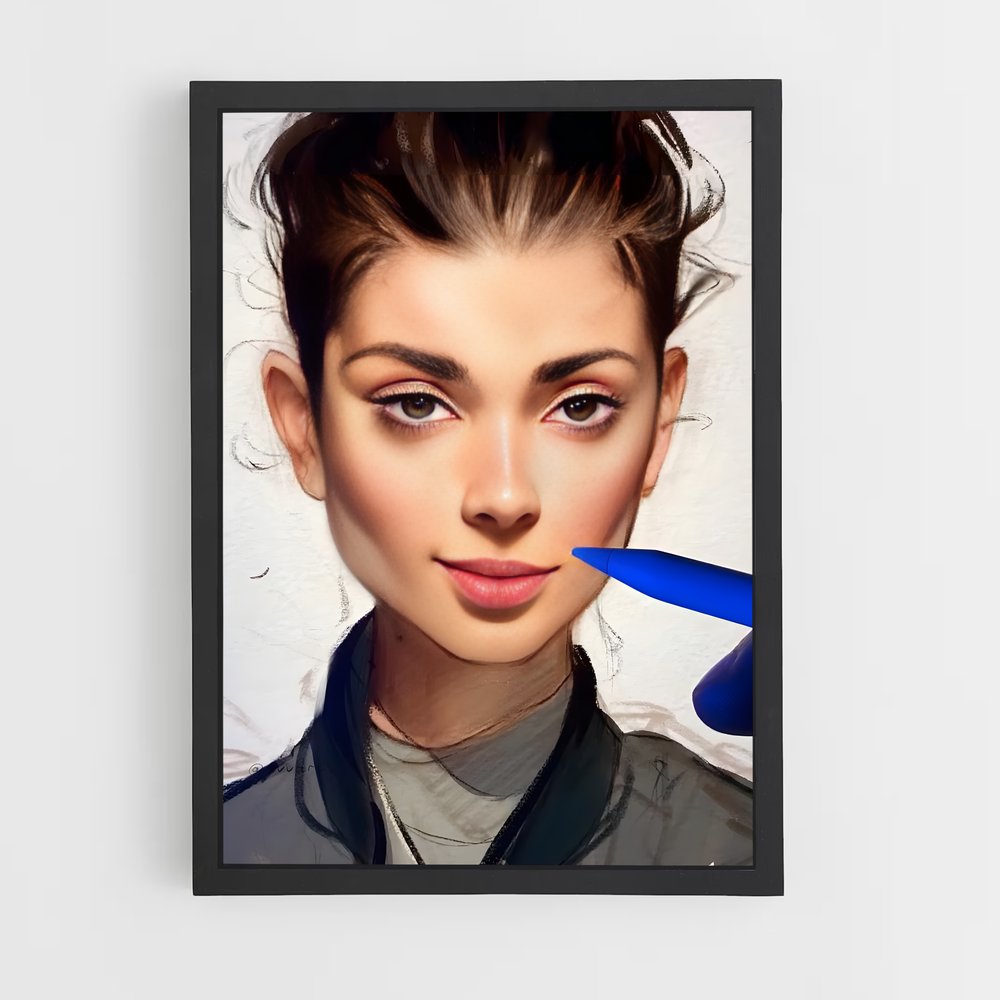 ap-digital painting-3 cadre Noir