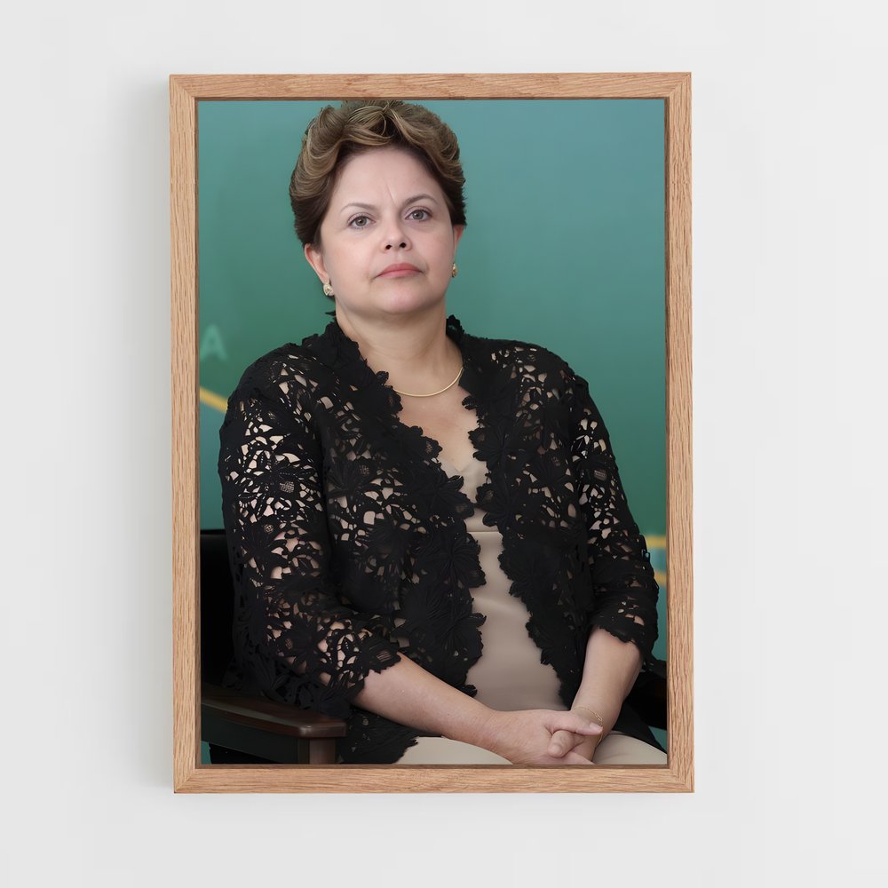 ap-dilma rousseff-2 cadre Bois clair