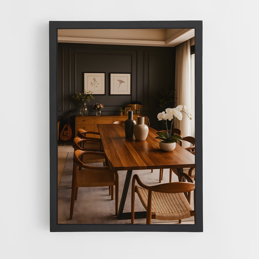 ap-dining room-11 cadre Noir