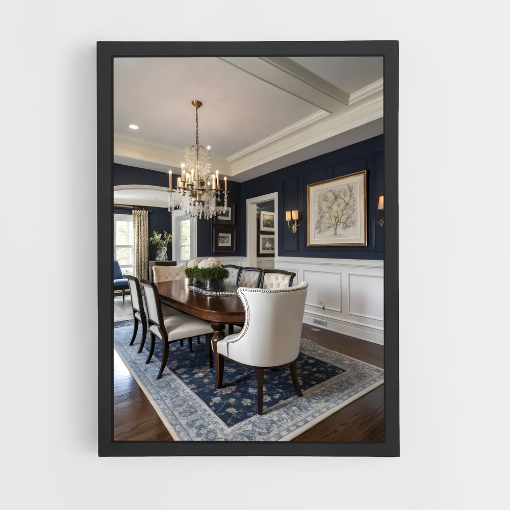 ap-dining room-12 cadre Noir