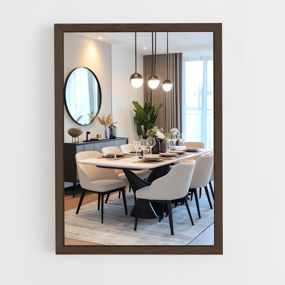 ap-dining room-4 cadre Bois foncé