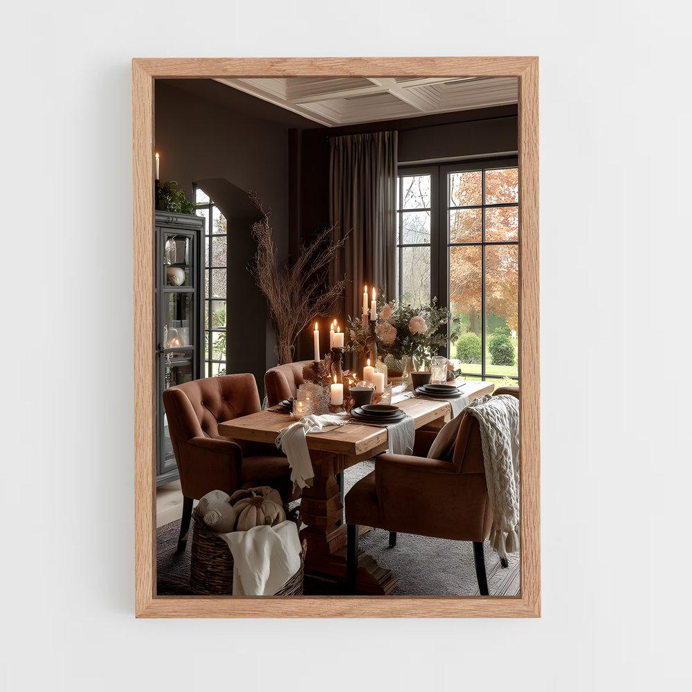 ap-dining room-5 cadre Bois clair