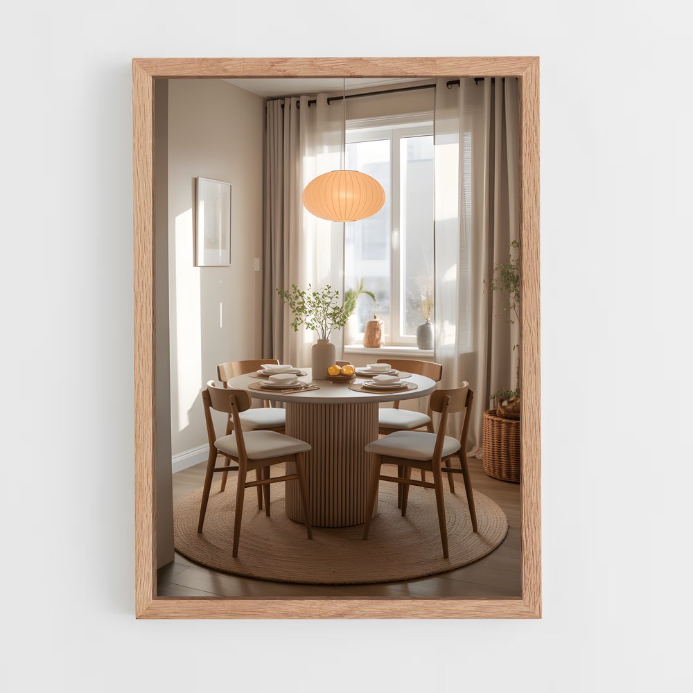 ap-dining room-6 cadre Bois clair