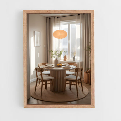 ap-dining room-6 cadre Bois clair