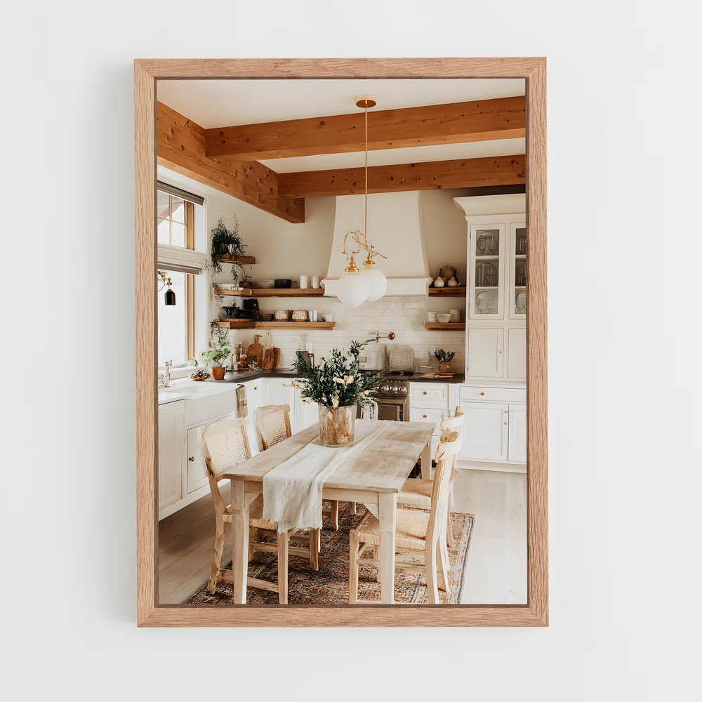 ap-dining room-7 cadre Bois clair