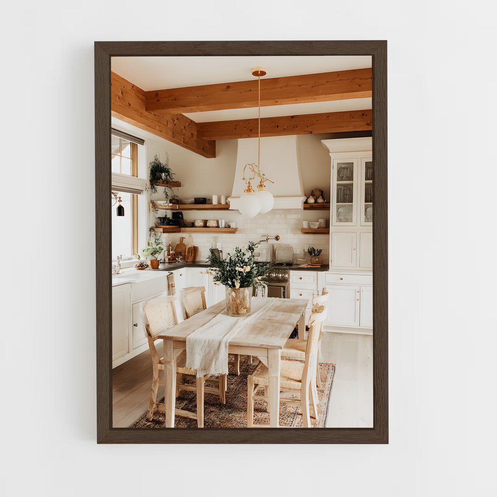 ap-dining room-7 cadre Bois foncé