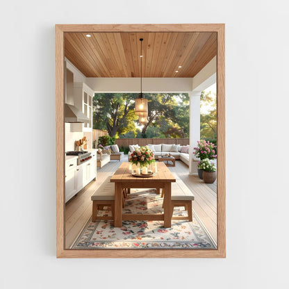 ap-dining table-2 cadre Bois clair