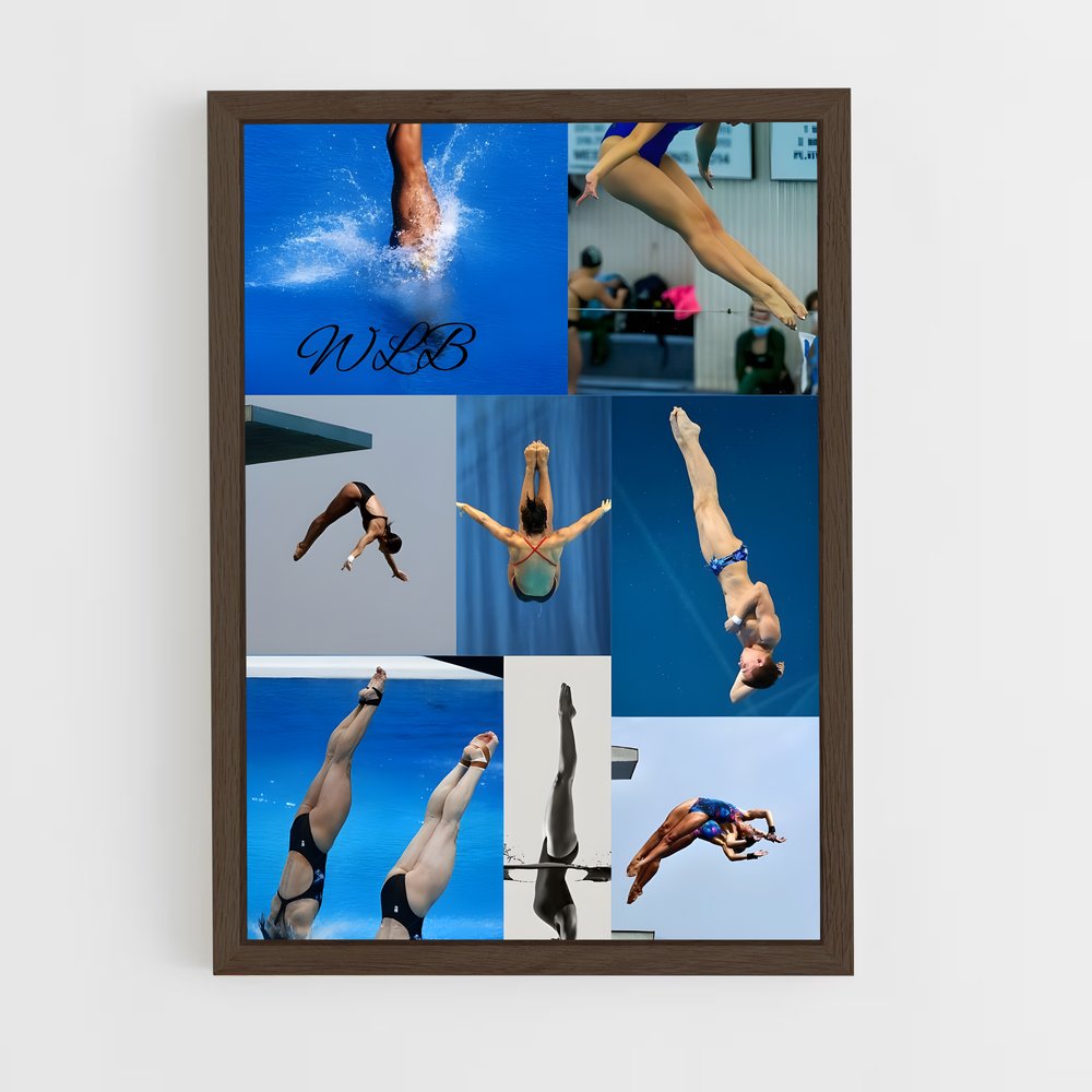 ap-diving world series-7 cadre Bois foncé