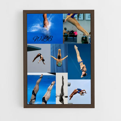ap-diving world series-7 cadre Bois foncé