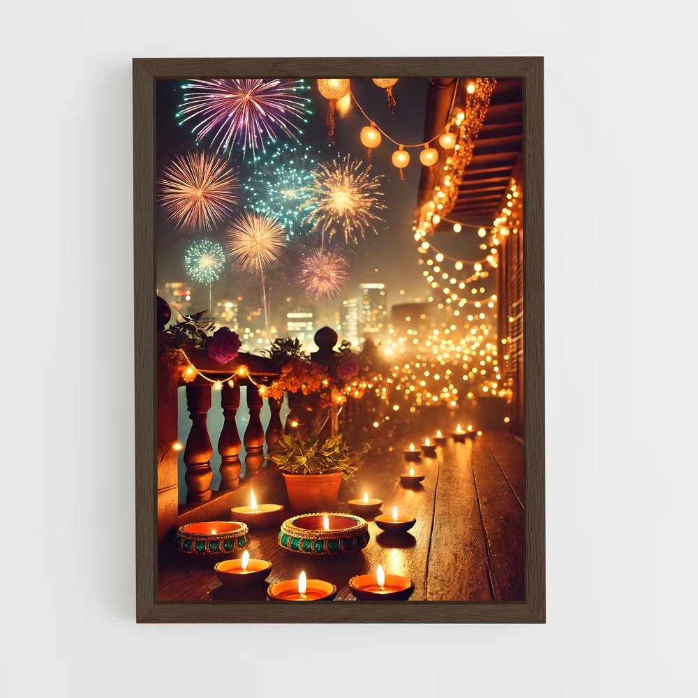 ap-diwali-3 cadre Bois foncé