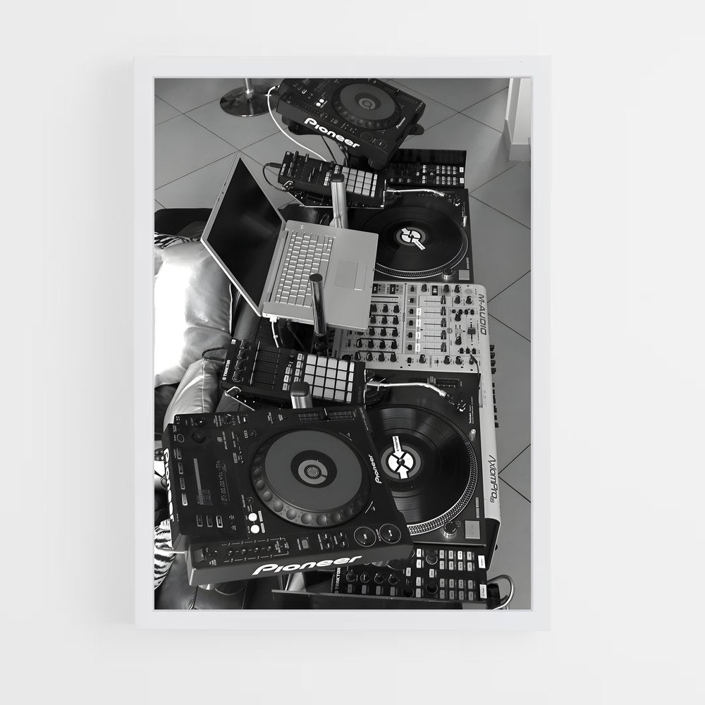 ap-dj turntables-1 cadre Blanc