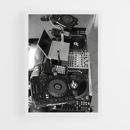 ap-dj turntables-1 cadre Blanc