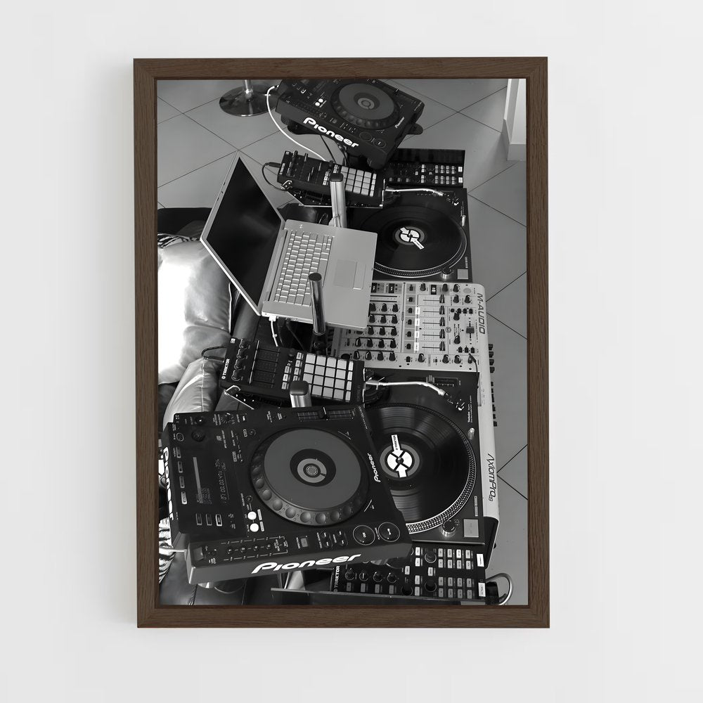 ap-dj turntables-1 cadre Bois foncé