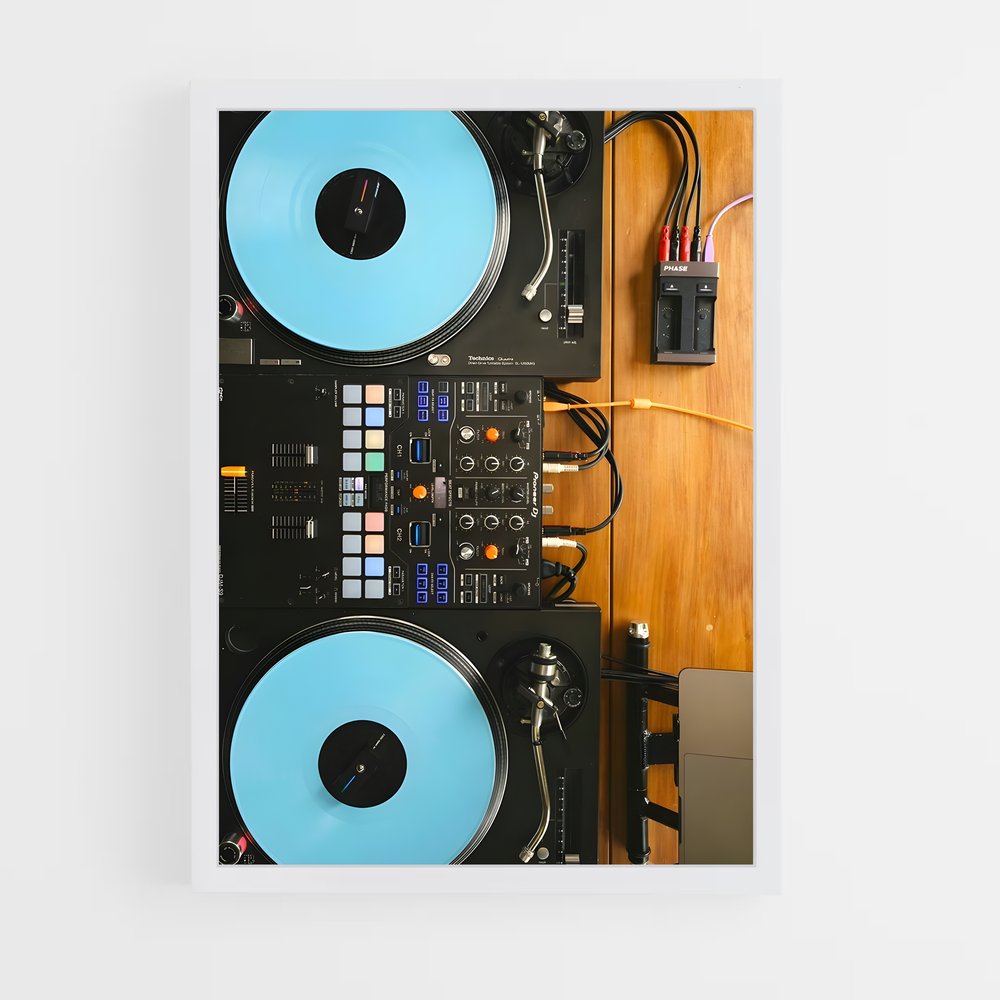 ap-dj turntables-2 cadre Blanc