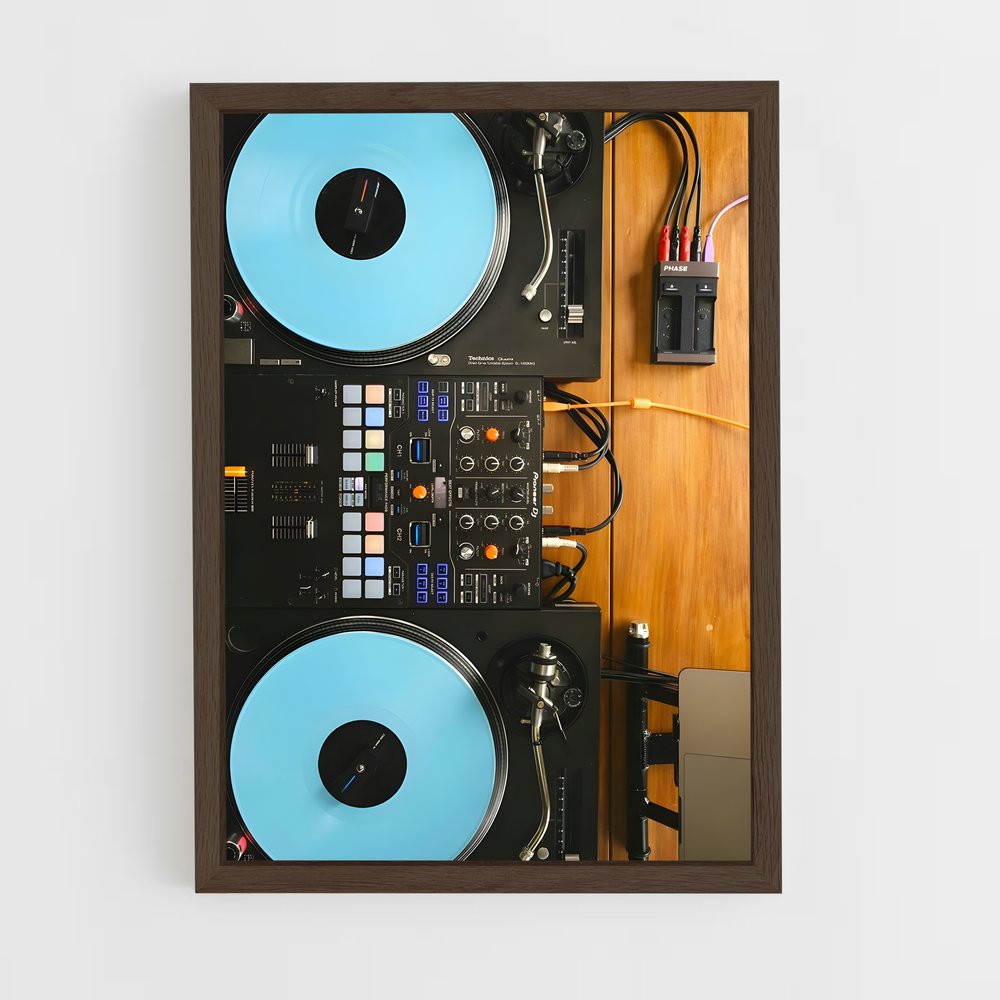 ap-dj turntables-2 cadre Bois foncé