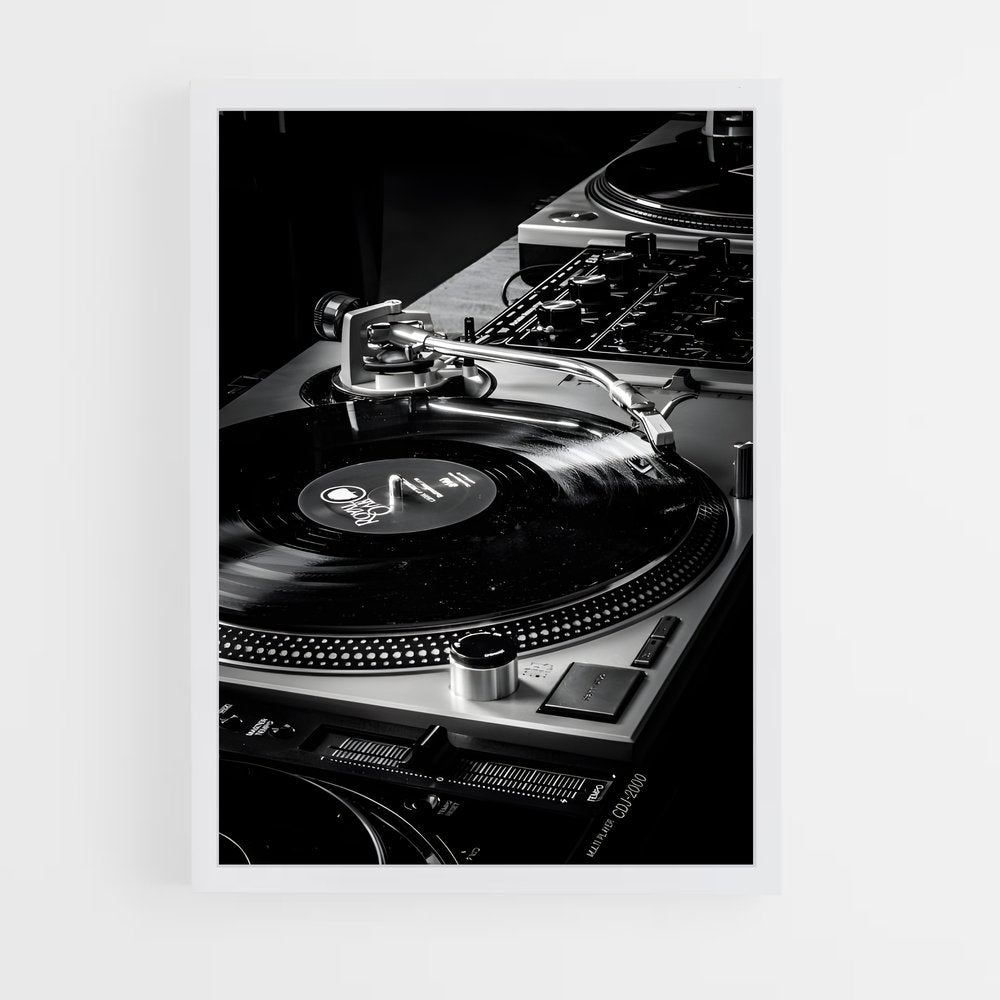 ap-dj turntables-3 cadre Blanc