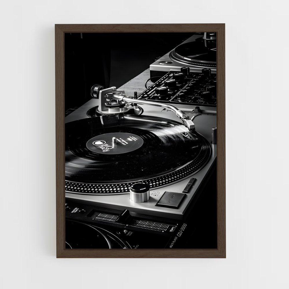 ap-dj turntables-3 cadre Bois foncé