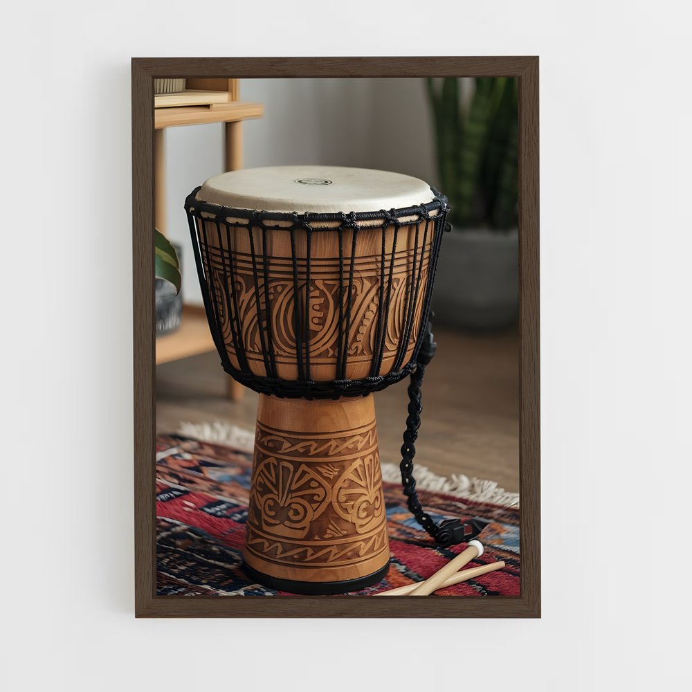 ap-djembe-1 cadre Bois foncé