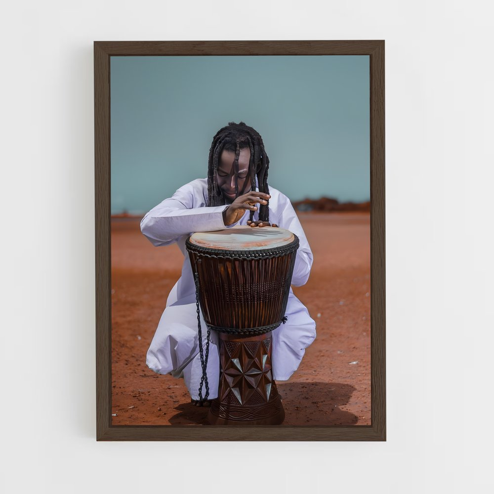 ap-djembe-3 cadre Bois foncé