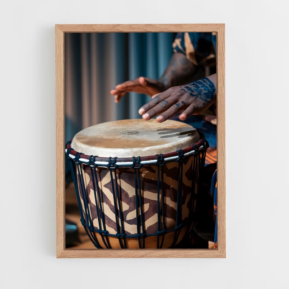 ap-djembe-4 cadre Bois clair