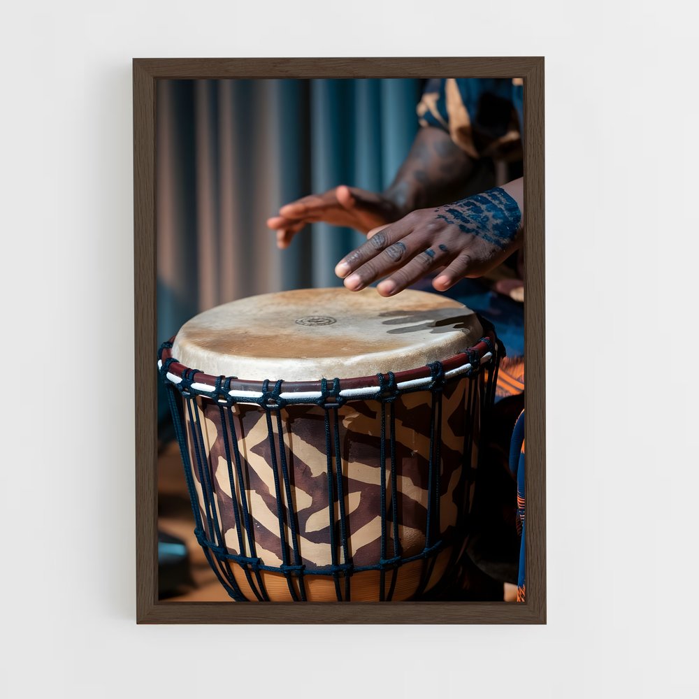 ap-djembe-4 cadre Bois foncé