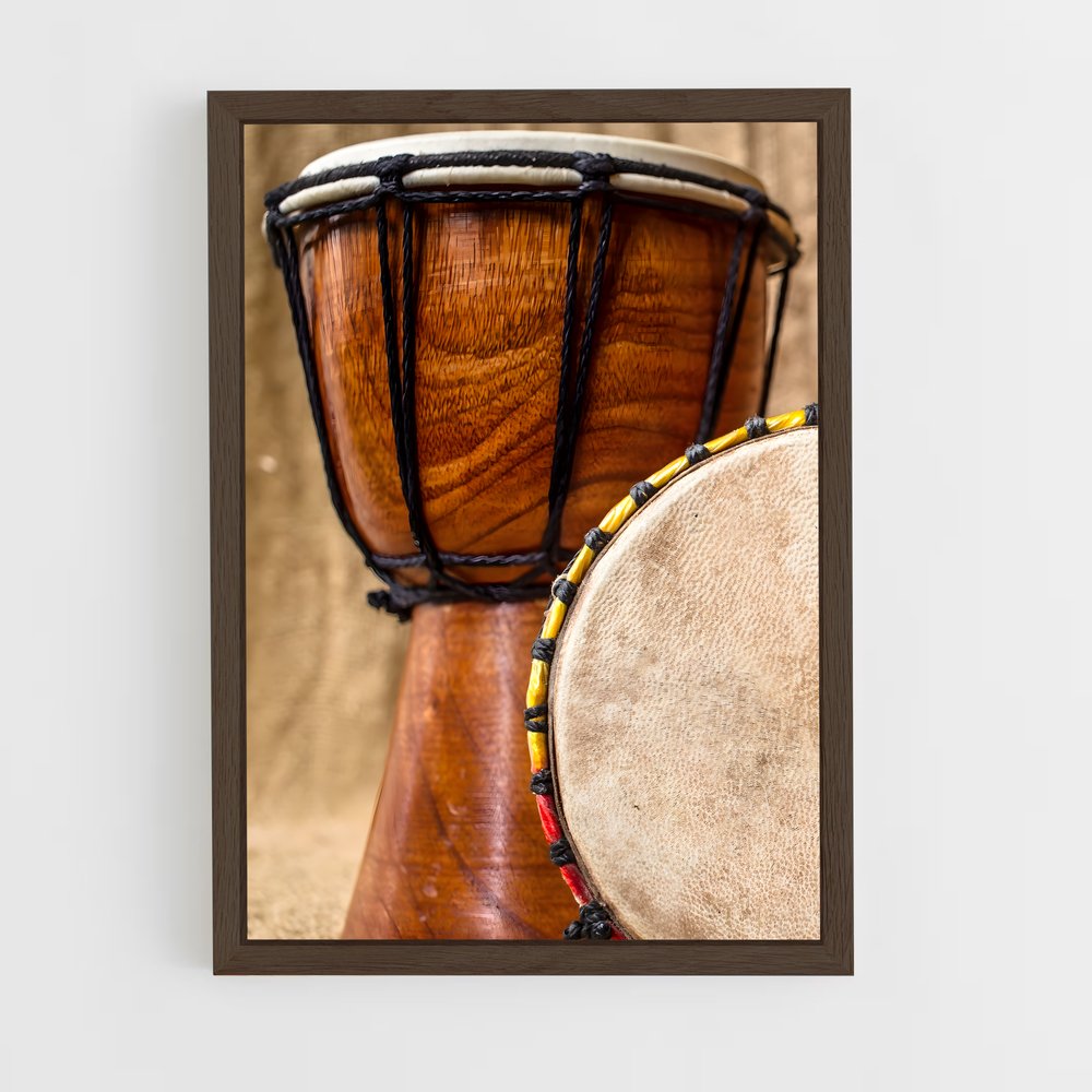 ap-djembe-5 cadre Bois foncé