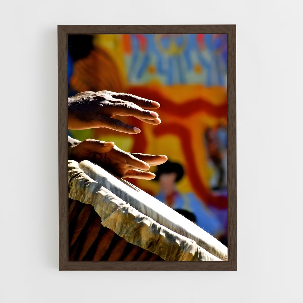 ap-djembe-9 cadre Bois foncé