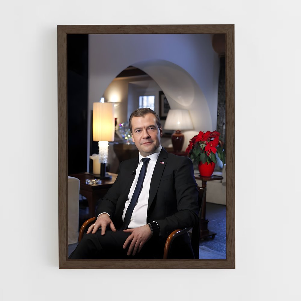 ap-dmitry medvedev-1 cadre Bois foncé
