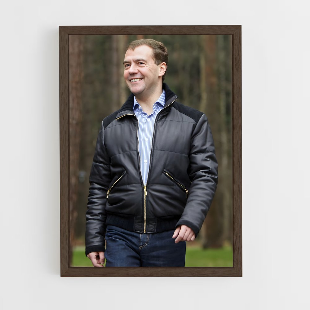 ap-dmitry medvedev-2 cadre Bois foncé
